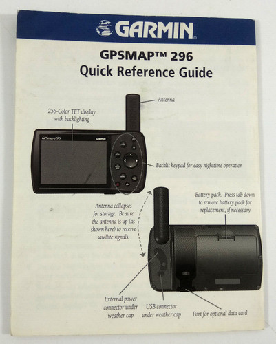 Garmin gpsmap 296 - gpsmap, quick